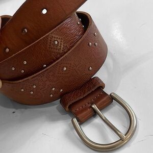 American Eagle Outfitters Brown Leather Belt Studded Western large fit